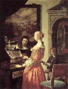 MIERIS, Frans van, the Elder Duet Spain oil painting artist